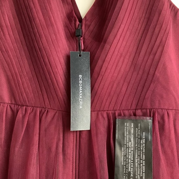 bcbg maxazria Donna Appliqué Sleeveless Evening Gown in Windsor Wine Size 4, NWT - Picture 8 of 10